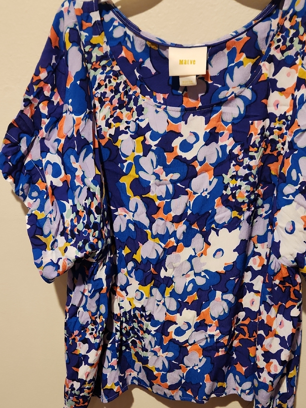 ❤️ ANTHROPOLOGIE MAEVE MILLA FLORAL TOP, MEDIUM - Picture 5 of 12